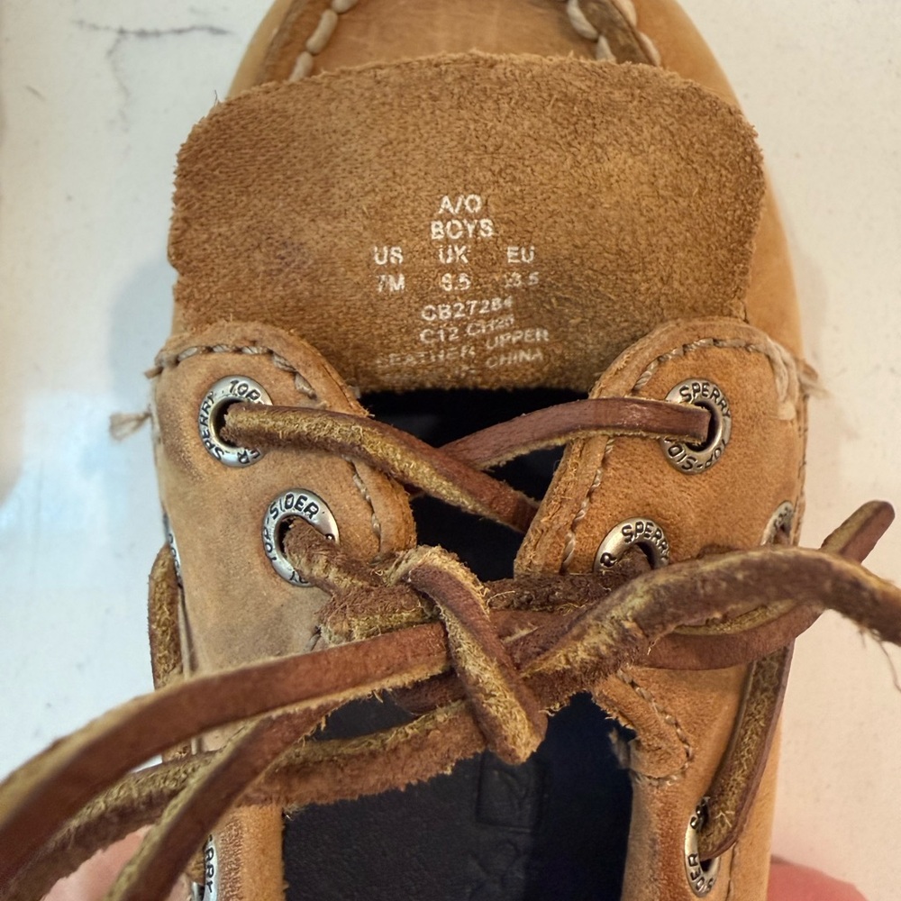 Sperry Kids Tan Boat Shoes - Picture 8 of 8